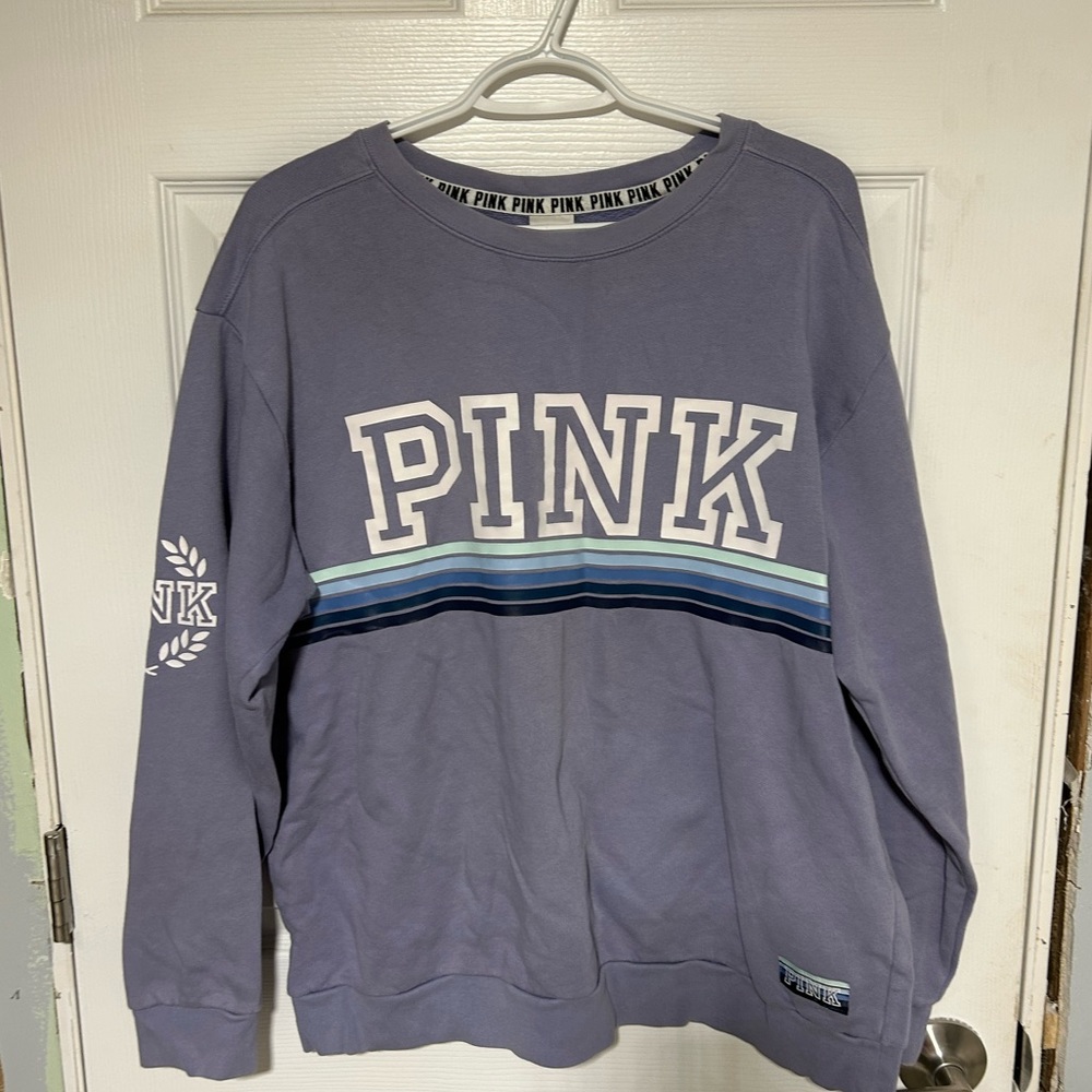 Pink Crewneck Sweater in purple Size L